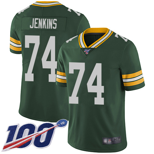 Green Bay Packers Limited Green Men #74 Jenkins Elgton Home Jersey Nike NFL 100th Season Vapor Untouchable->green bay packers->NFL Jersey